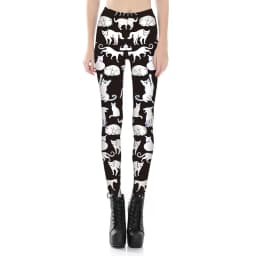 Spring Home Party Cool Women Cat Print Leggings Casual Outdoor Skinny Femme Elastic Push Up Legging