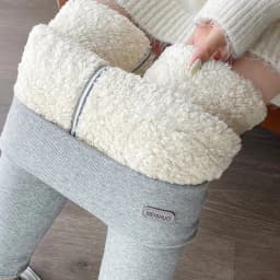 Women's Extra Thick Warm Fleece Lined Winter Leggings Elastic High Waist Thermal Pants Woman Slim Fit Solid Knit Long Trousers