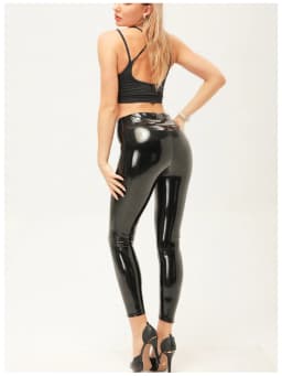 Faux Leather Shiny Leggings Mirror High Waisted Pleather Lighting Leggin Petite Shiny Party Leggings Red Shinning Leggin