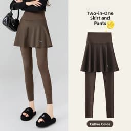 High Waist Yoga Pants Women's Autumn Outerwear Skirt Pants Tummy Control Butt Lifting Slimming Cuffed Leggings Any Cut