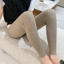 Autumn Winter Women Wool Thickening Leggings High Waist Ribbed Vertical Stripe Casual Knitted Leggings Warm Wear out Pantyhose