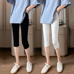 High Waist Seven-Foot Pants Women Summer Slim Fit Black Modal Sporty Thin Yoga Exercise Pants Trousers Base Layer Pants
