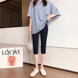 High Waist Seven-Foot Pants Women Summer Slim Fit Black Modal Sporty Thin Yoga Exercise Pants Trousers Base Layer Pants