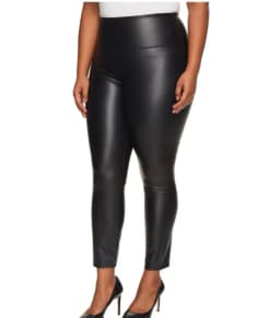 PLus Size Faux Leather Leggings Shiny Fabric Black Girls Spandex Pleather Stretchy High Waist Jegging Vestir Elegante