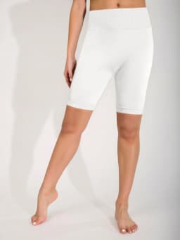 Spring and summer women's fashionable leggings, outdoor three part shorts, elegant white minimalist leggings