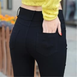 Thickened Velvet High Waist Women's Pencil Pants Autumn Winter Spring Season Outerwear Base Layer Thermal Pants