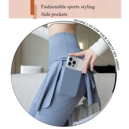 Women Seamless Fake Two Pieces Leggings Fitness Leggings High Waist Hip Liftting with Pocket Elastic Slim Fashion Yoga Pants
