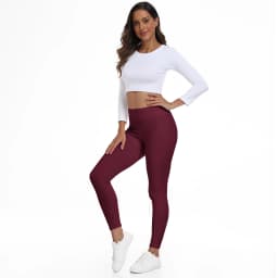 Winter Fleece Lined Soft High Waisted Leggings Women Thermal Thick Stretch Tummy Control Warm Casual Pants