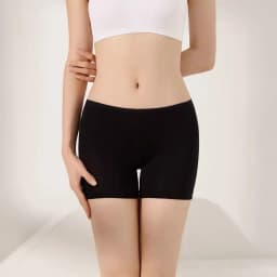 Black Modal No-Hem Safety Pants Thin Women's Base Layer Shorts Summer Casual Mid-Waist Short Pants Three-acetate Fiber