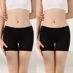 Black Modal No-Hem Safety Pants Thin Women's Base Layer Shorts Summer Casual Mid-Waist Short Pants Three-acetate Fiber