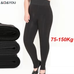 Plus Size 2XL 3XL 5XL Thick Leggings for Winter Super Stretchy Good Elastic 700g Very Warm Fleece Leggings OUC688