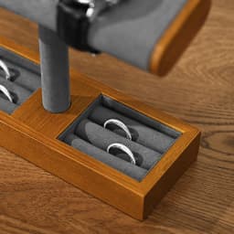 Oirlv Wooden Jewelry Organizer Watch Display Stand Necklace Bracelet Rings Storage Rack Jewelry T-bar Holder Showcase Props