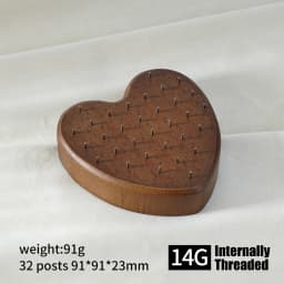 High Quality Beech Wood Display Stand for 16G/14G/Threadless Push Pin Piercing Body Jewelry Modern Display Holder