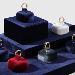 Yinbeini Velvet Jewelry Ring Earring Display Stand Counter Window Showcase Props For Boutique Retail Store TB011