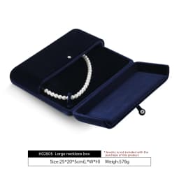 Yinbeini Velvet Large Necklace Pendant Display Box Premium Jewelry Storage Organizer Pendant Gift Packing Case H024