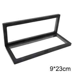 PE Film Colorful Jewelry Storage Box 3D Packaging Case Gemstone Free Stand Floating Frame Membrane Ring Earring Necklace Display