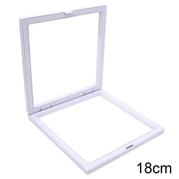 PE Film Colorful Jewelry Storage Box 3D Packaging Case Gemstone Free Stand Floating Frame Membrane Ring Earring Necklace Display