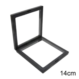 PE Film Colorful Jewelry Storage Box 3D Packaging Case Gemstone Free Stand Floating Frame Membrane Ring Earring Necklace Display