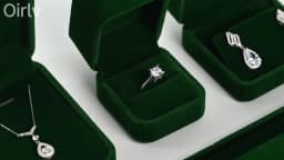 WoodTen Green Jewelry Ring Box Engagement Wedding Ring Box Birthday Jewerly Pendant Bracelet Necklace Display Gift Box Wholesale