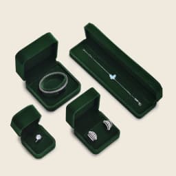 WoodTen Green Jewelry Ring Box Engagement Wedding Ring Box Birthday Jewerly Pendant Bracelet Necklace Display Gift Box Wholesale