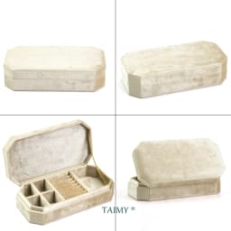 TAIMY Travel Velvet Jewelry Box Portable Ring Necklace Bracelet Storage Box Custom Logo Jewelry Case Jewellery Organizer