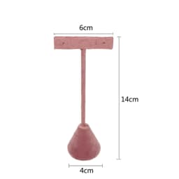 Jewelry Rack Display Pink Velvet Cloth Window Necklace RingJewelry Exhibitor Props High-End Display Props Free Combination