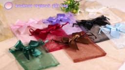 20pcs/lot New Organza Gift Bag Bowknot Wedding Candy Bags Exquisite Jewelry Packing Drawstring Pouch Wholesale