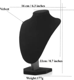 2pcs/Black Velvet Necklace Small Holder Stand Display Stands Mannequin Bust Jewelry Organizer Displays For Shop Event Shows