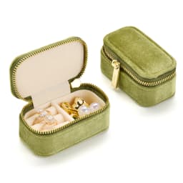 TAIMY Velvet Mini Travel Custom Logo Vintage Cute Girls Small Storage Jewelry Box Jewellery Organizer Jeweler Packaging Red