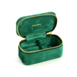 TAIMY Velvet Mini Travel Custom Logo Vintage Cute Girls Small Storage Jewelry Box Jewellery Organizer Jeweler Packaging Red