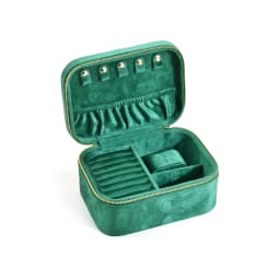 Wholesale Velvet Bigger Travel Portable Multifunctional Ring Earring Custom Logo Jewelry Box Suede Jewellery Organizer