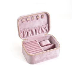 Wholesale Velvet Bigger Travel Portable Multifunctional Ring Earring Custom Logo Jewelry Box Suede Jewellery Organizer