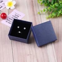 24pcs Bulk 9x9x3cm Jewelry Travel Organizer Gift Box with Black Velvet Sponge Earrings Ring Necklace Storage Cardboard Dust Case