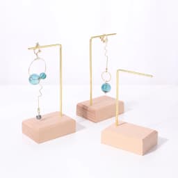 Wooden and metal necklace holders bracelet stand for jewelry chain holders earring organizer jewellery display case Hanging