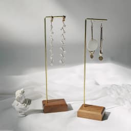 Wooden and metal necklace holders bracelet stand for jewelry chain holders earring organizer jewellery display case Hanging