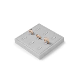 Oirlv Display Trays Grey Velvet Jewelry Display Tray for Ring Earrings Bangle Necklace Tray Organizer Jewelry Display Tray Grey