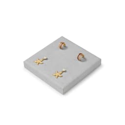 Oirlv Display Trays Grey Velvet Jewelry Display Tray for Ring Earrings Bangle Necklace Tray Organizer Jewelry Display Tray Grey