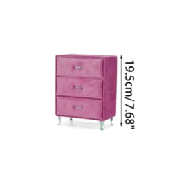 X5QD Rose Flannel Jewelry Organizers Sofa Soft Fabric Jewelry Case Accessories