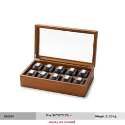 Oirlv 10 Grids Watch Box Wooden Jewelry Box Watches Organizer Men Women Mechanical Watches Storage Case Wristwatch Display Box