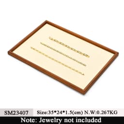 Oirlv New Wooden Jewelry Tray For Ring Earrings Bracelet Bangle Necklace Rectangle Jewelry Display Stand Jewelry Tray Hot Sales
