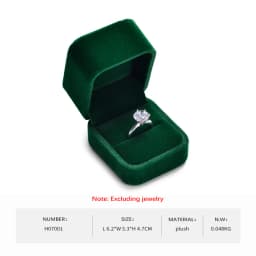 Oirlv Velvet Ring Box Gemstone Green Jewelry Box High-quality Earring Bracelet Necklace Box Jewelry Organizer Box Customizable
