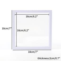 PE Film Black Jewelry Storage Box 3D Packaging Case Gemstone Free Stand Floating Frame Membrane Ring Earrings Necklace Display