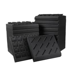 Brushed Black PU Necklace Jewelry Organizer Jewellery Display Ring Tray Earring Holder Various Models For Option Wholesale