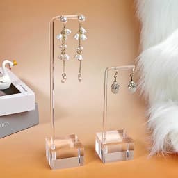 Acrylic Jewelry Display Rack, Jewellery and Earrings Display Stand Holder, Necklace Shooting Props Simple Storage Organizer Case
