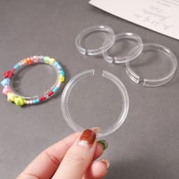 5.2/5.7/6.2CM 3/5/25pcs/bag Acrylic Bracelet Display Clear Transparent Stand Round Bracelet Rack Stand Display Women