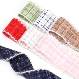 3Yards/Roll 4cm Tweed Style Plaid Fabric Ribbon Diy Handmade Bow Hair Accessory Material Flower Packaging Gift Color Band Weave