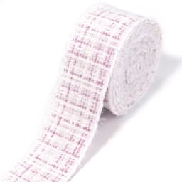 3Yards/Roll 4cm Tweed Style Plaid Fabric Ribbon Diy Handmade Bow Hair Accessory Material Flower Packaging Gift Color Band Weave
