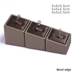 PU Brown Ring Earrings Pendant Necklace Jewelry Display Stand Set Tray Bangle Bracelet Storage Case Holder Organizer Kit