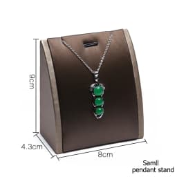 PU Brown Ring Earrings Pendant Necklace Jewelry Display Stand Set Tray Bangle Bracelet Storage Case Holder Organizer Kit
