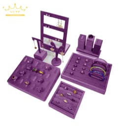 Jewelry Display Rack Purple Velvet Display Window Necklace Ring Jewelry Display Props High-End Jewelry Display Props